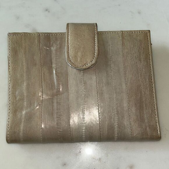 Lee Sands Eelskin tan wallet Vintage - Picture 1 of 6